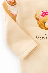 Комплект для дівчинки: боді, штанці та пов'язка Girl Bears двонитка з начосом