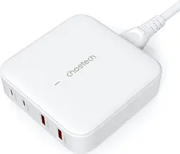 Мережевий зарядний пристрій Choetech PD8008 100W Desktop GaN Charger White (PD8008-EU-WH) [100838] - мініатюра 2