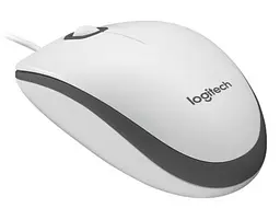 Миша Logitech M100, білий, USB, оптична, 1000 dpi, 3 кнопки, 1.8 м (910-006764)