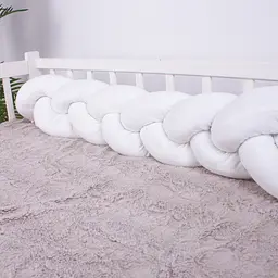 Коса захисна в ліжечко MirSon Kids Time 28-0001 White Velvet велюрова біла - мініатюра 3
