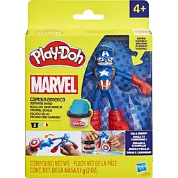 Набір для творчості з масою для ліплення  Hasbro Play-Doh Marvel Captain America Stamping Shield (F9829_G0056) - мініатюра 3