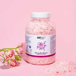 Сіль для ванн Бішофіт Полтавський Rose 1000 г, магнієві пластівці з ароматом троянди - мініатюра 3