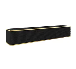 Тумба під телевізор навісна Perfect Home Оро / Oro 3-дверна RTV175 MDF Чорний (PFH-091367) - мініатюра 3