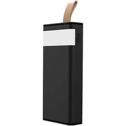 Портативний акумулятор XO PR129 20000 mAh з лампою та дисплеєм чорний - мініатюра 3