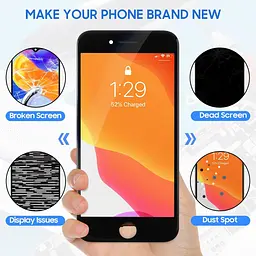Заміна екрана для iPhone SE 2022, чорний; заміна РК-дисплея, сенсорного екрана та дигітайзера для iPhone SE3, повний комплект - мініатюра 7