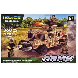 Конструктор Армія, 3 фігурки військових (Вигляд 4) IBLOCK 19х28,5х5 см det0013267