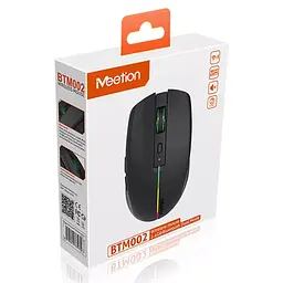 Мишка Meetion BTM002 Wireless/Bluetooth Black (MT-BTM002-A) - мініатюра 2