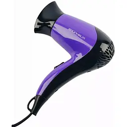 Фен для сушки волос Grunhelm GHD-519 мощный компактный дорожный 1200 Вт сиреневый с черным