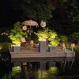 Вазон Lechuza Canto Stone 30 high LED кварцовий білий (13617) - мініатюра 9