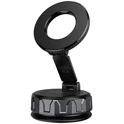 Автотримач Borofone BH140 Gloria Vacuum Suction Magnetic (center console) Black/Metal gray