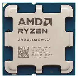 Процесор AMD Ryzen 5 8400F (100-000001591) (Socket AM5, 12T, 4.7 ГГц, Tray) Б/в