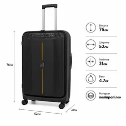 Валіза Airtex 647 велика 105л сіра (647-L-Gray) - мініатюра 2