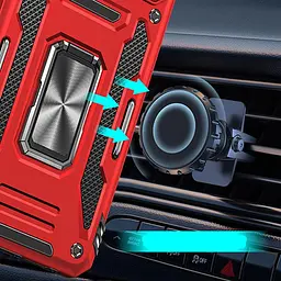 Чохол Epik ударостійкий Camshield Army Ring для Xiaomi Redmi Note 14 Pro 4G/5G/Poco X7 Червоний/Red - мініатюра 2