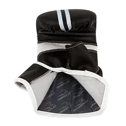 Рукавиці боксерські Power Play 3025, Black/White - S - мініатюра 7