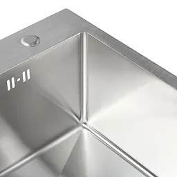 Кухонна мийка Platinum Handmade 50x50 нержавійка (сифон круглий 3.0/0.8) - мініатюра 6