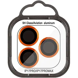 Захисне скло Metal Classic на камеру (у упак.) для Apple iPhone 17 Pro (6.3) / 17 Pro Max (6.9) Помаранчевий / Orange - мініатюра 2