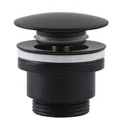 Донний клапан Globus Lux HG15-04A-10-BR Click-clack чорний мат, Чорний матовий
