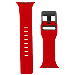 Силіконовий ремінець на смарт-годинник для Apple Watch 38,40,41 mm, Civilian Silicone Watch Strap, red/black, зі зручною застібкою, для годинника епл вотч, спортивний, ArmorStandart (ARM58395) - мініатюра 2