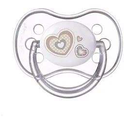 Пустушка Canpol babies Newborn baby силіконова кругла 6-18 міс. бежева (22/563_bei)