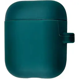 Чохол Silicone Case + Carabine для AirPods Dark Green [136757] - мініатюра 2