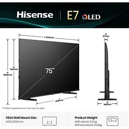 Телевізор Hisense 75E7Q 75" QLED 4K (20016418) EU [144186] - мініатюра 9
