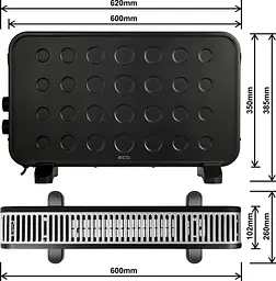 Конвектор ECG TK 2070 Black - мініатюра 7