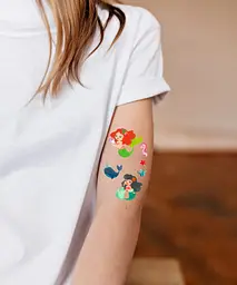 Тату тимчасове в наборі Русалочки з блискітками Tattooshka WS-E046 Різнокольоровий shop (5805800012513) - мініатюра 3