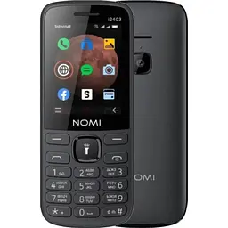 Телефон Nomi i2403 Black (чорний)