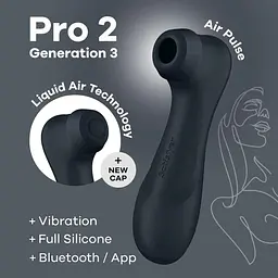 Вакуумний кліторальний стимулятор Satisfyer Pro 2 Generation 3 with Liquid Air (Bluetooth) Темно-сірий - мініатюра 5