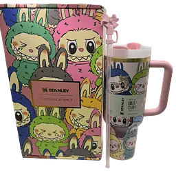 Термокухоль Stanley Quencher H2.0 Tumbler з неіржавкої сталі 1,18 л Labubu Cup Gift Box Style KT8005203
