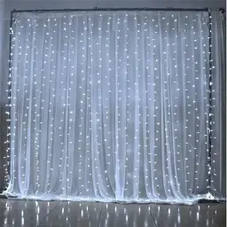 Гірлянда "Водоспад" 2х2 м Гірлянда колір ламп білий 240 LED гірлянда для декорації приміщень RD-081 - мініатюра 4