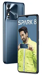 Смартфон Tecno Spark 8 KG6k 4/64GB Atlantic Blue (Global) - мініатюра 4