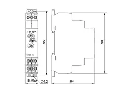 Реле часу багатофункціональне NTE9‑M1 AC/DC 12‑240V АСКО‑УКРЕМ (A0010240005) - мініатюра 6