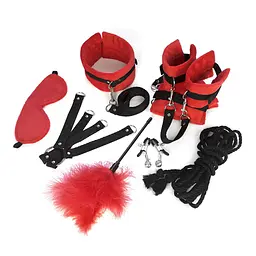 Набір БДСМ Art of Sex - Soft Touch BDSM Set, 9 предметів, Червоний - мініатюра 4