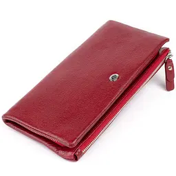 Гаманець-клатч зі шкіри з кишенею для мобільного ST Leather 19311 бордовий - мініатюра 5