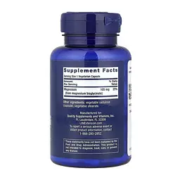 Магній Life Extension (Glycinate) - 90 веганських капсул, для м’язів і нервової системи - мініатюра 2