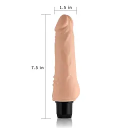 Реалістичний вібратор Xtreme Feel Vibrator тілесний 18см - мініатюра 6