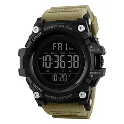 Чоловічий наручний годинник 1384 Black-Khaki Wrisband Skmei acs0030783