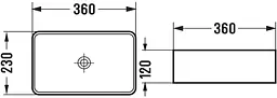 Умивальник Mexen Nadia 36 Grey Mat накладний MEX-21613661, Сірий матовий - мініатюра 2