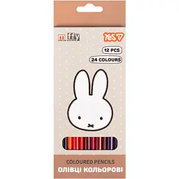 Олівці кольорові Yes Miffy 24 кольори 12 шт. (290790)