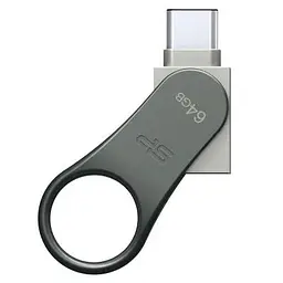 USB флеш накопичувач Silicon Power 64GB Mobile C80 Silver USB 3.2 (SP064GBUC3C80V1S) - мініатюра 4