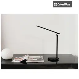 Настільна лампа ColorWay 4W with built-in battery 1800 mAh USB in/out 5V*1A, black (CW-DL02B-B) - мініатюра 2
