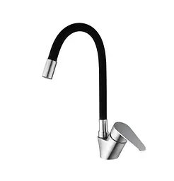 Змішувач для кухні Mixxus NEO-011 REFL.Black із силіконовим виливом (MI6558)