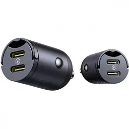 АЗП Baseus Tiny Star Mini 30W (2USB-C) (C00035001121) Black - мініатюра 4