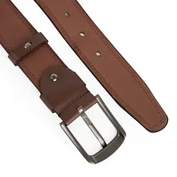 Ремінь чоловічий шкіряний зі строчкою Handycover НС-4017 XXL коричневий (145 см) - мініатюра 4