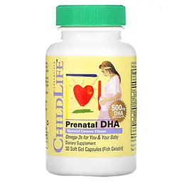 Пренатальна ДГА Prenatal DHA 500мг - 30 софтгель ChildLife