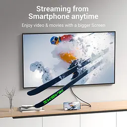 Кабель USB 3.1 Type-C M - HDMI M, 2.0m v.2.0 4K 60Hz Aluminum Alloy Type чорний Vention - мініатюра 3