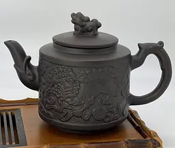 Чайник глиняний 800 мл Лев (темний)