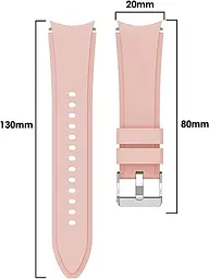 Ремінець силіконовий для смарт-годинника BeWatch Four Samsung Galaxy Watch 4/5/Pro Рожевий (0133305) - мініатюра 3