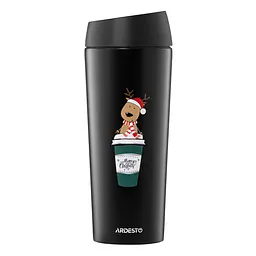 Термочашка Ardesto Сoffee Time Reindeer AR2645RN 450 мл черная